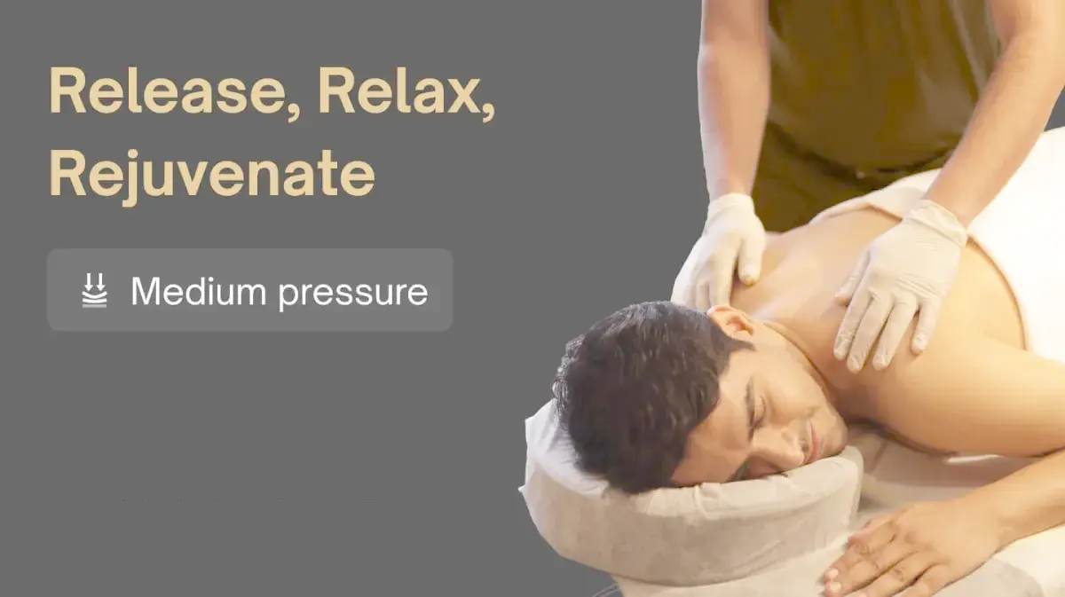 Professional massage therapy session - relaxing spa environment