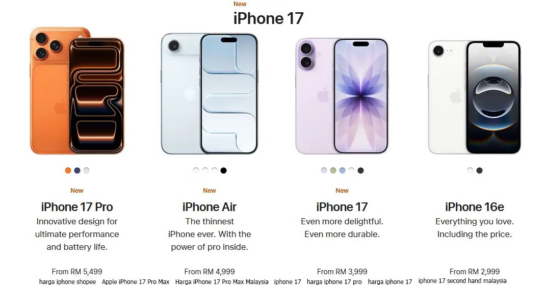apple iphone 17 iphone 17 pro apple iphone 17pro max iphone 17 shopee apple malaysia